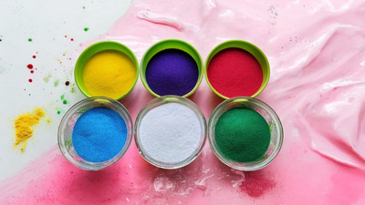 BRIGHT BLOOM Pack of 6 Rangoli Powder(Multicolor)