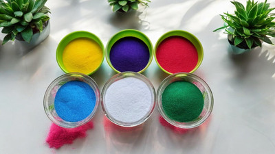 BRIGHT BLOOM Pack of 6 Rangoli Powder(Multicolor)