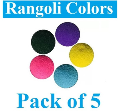 Sauran Pack of 5 Rangoli Powder(Multicolor)