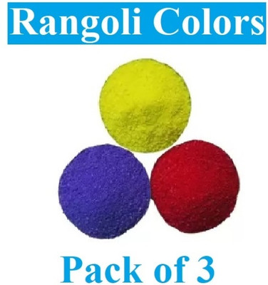 Sauran Pack of 3 Rangoli Powder(Multicolor)