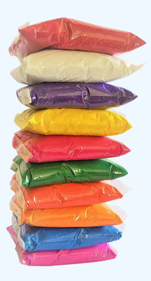 Kicsiy Pack of 10 Rangoli Powder(Multicolor)