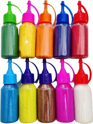 Murari Pack of 10 Rangoli Powder(Multicolor)