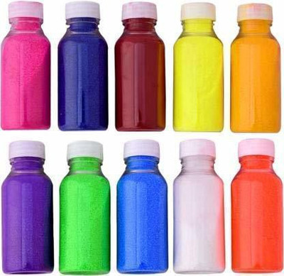 Sanskar Pack of 10 Rangoli Powder(Multicolor)