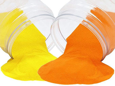 Sanskar Pack of 16 Rangoli Powder(Orange, Yellow)
