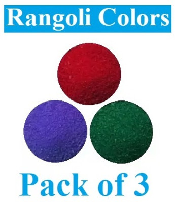 Sauran Pack of 3 Rangoli Powder(Multicolor)