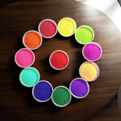oramsa Pack of 12 Rangoli Powder(Multicolor)