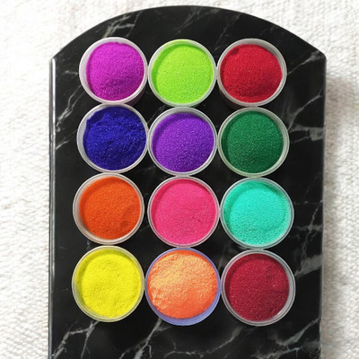 oramsa Pack of 12 Rangoli Powder(Multicolor)