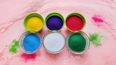 BRIGHT BLOOM Pack of 6 Rangoli Powder(Multicolor)