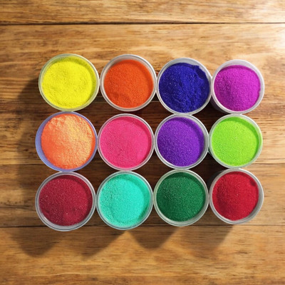 oramsa Pack of 12 Rangoli Powder(Multicolor)