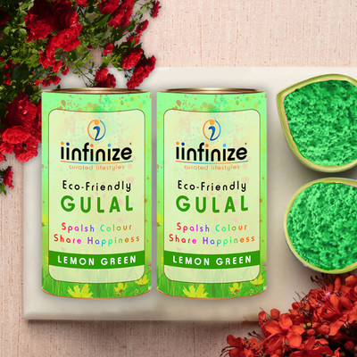 iinfinize Pack of 2 Rangoli Powder(Green)