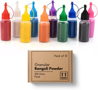 Nestiva Pack of 10 Rangoli Powder(Multicolor)