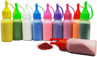 KHUSHA CREATION Pack of 10 Rangoli Powder(Multicolor)