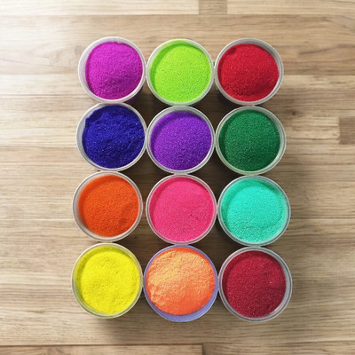 oramsa Pack of 12 Rangoli Powder(Multicolor)
