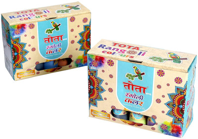 CottonTee Pack of 10 Rangoli Powder(Multicolor)
