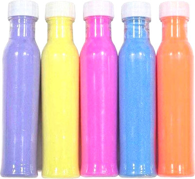 Raga Plus Pack of 5 Rangoli Powder(Multicolor)