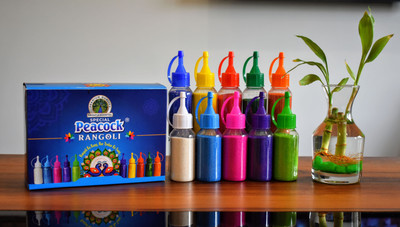 SHREELAXMI INDUSTRIES Pack of 10 Rangoli Powder(Multicolor)