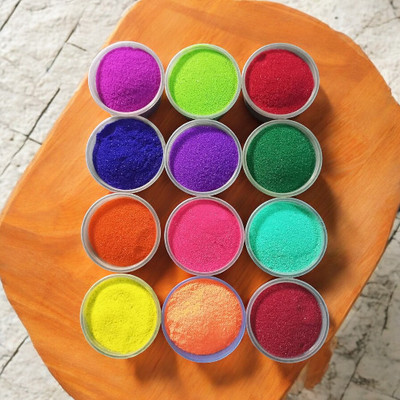 oramsa Pack of 12 Rangoli Powder(Multicolor)