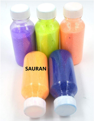 Sauran Pack of 5 Rangoli Powder(Multicolor)