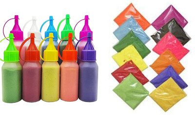 Z-Plus Pack of 20 Rangoli Powder(Multicolor)