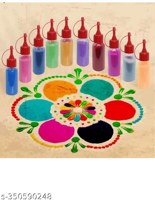 KHUSHA CREATION Pack of 5 Rangoli Powder(Multicolor)