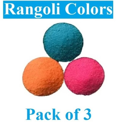 Sauran Pack of 3 Rangoli Powder(Multicolor)
