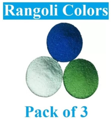 Sauran Pack of 3 Rangoli Powder(Multicolor)