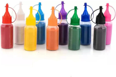 Beadsnpearls Pack of 10 Rangoli Powder(Multicolor)