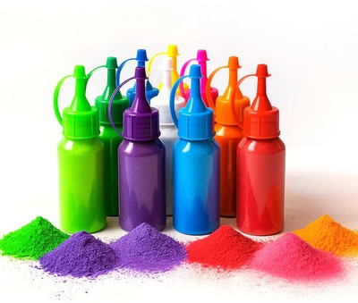 CHITRASHILA Pack of 10 Rangoli Powder(Multicolor)