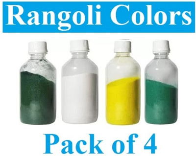 Sauran Pack of 4 Rangoli Powder(Multicolor)