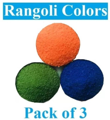 Sauran Pack of 3 Rangoli Powder(Multicolor)