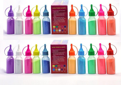 RANG BARSO Pack of 2 Rangoli Powder(Multicolor)