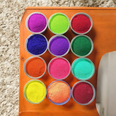oramsa Pack of 12 Rangoli Powder(Multicolor)