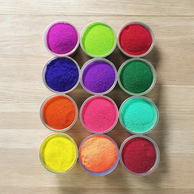 oramsa Pack of 12 Rangoli Powder(Multicolor)