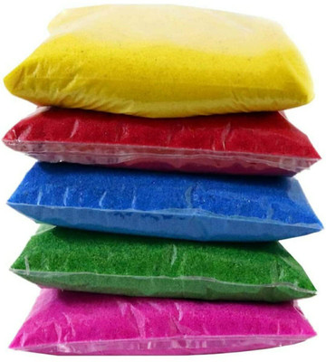 KANCHAN Pack of 5 Rangoli Powder(Multicolor)