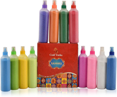NIWANI Pack of 12 Rangoli Powder(Multicolor)