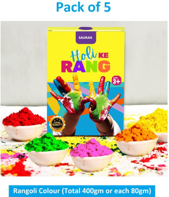 Sauran Pack of 5 Rangoli Powder(Multicolor)