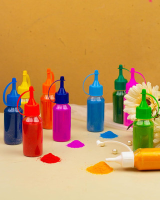 CottonTee Pack of 10 Rangoli Powder(Multicolor)
