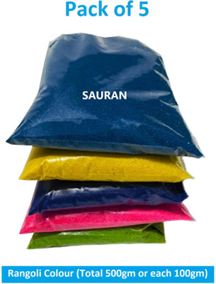 Sauran Pack of 5 Rangoli Powder(Multicolor)