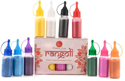 DesiDecor Pack of 10 Rangoli Powder(Multicolor)
