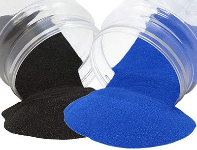 Sanskar Pack of 2 Rangoli Powder(Black, Blue)