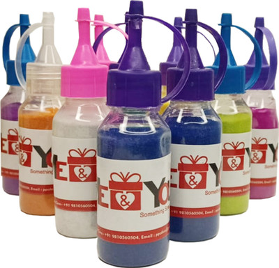 ME&YOU Pack of 10 Rangoli Powder(Multicolor)