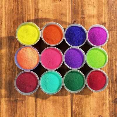 oramsa Pack of 12 Rangoli Powder(Multicolor)