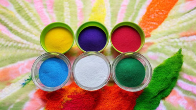 BRIGHT BLOOM Pack of 6 Rangoli Powder(Multicolor)