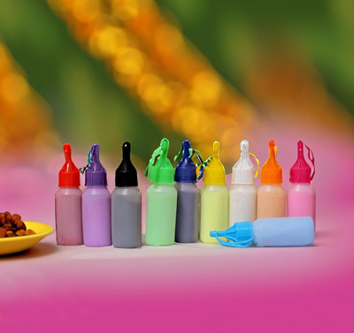 PrintBharat Pack of 10 Rangoli Powder(Multicolor)