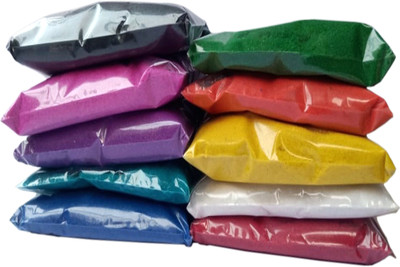 Shree Shree traders Pack of 10 Rangoli Powder(Multicolor)