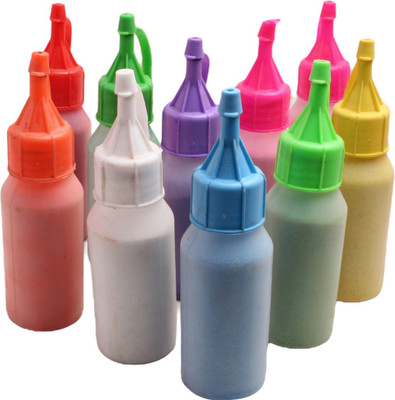 Rn Creation Pack of 10 Rangoli Powder(Multicolor)