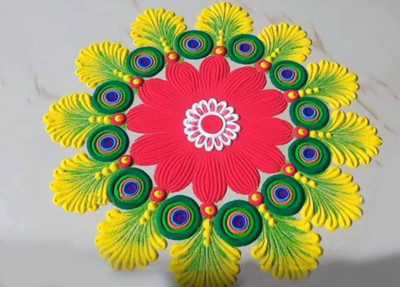 KHUSHA CREATION Pack of 5 Rangoli Powder(Multicolor)