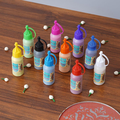 CottonTee Pack of 10 Rangoli Powder(Multicolor)