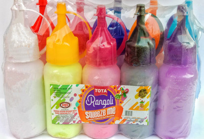 TOTA Pack of 10 Rangoli Powder(Multicolor)