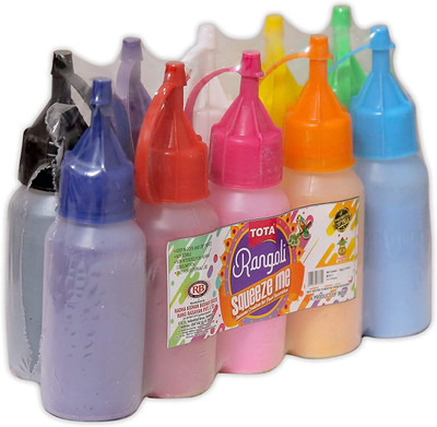 PrintBharat Pack of 10 Rangoli Powder(Multicolor)